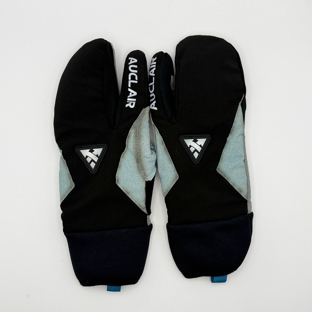 Auclair 3 Finger Lobster Ski Gloves Nordic XC Cross Country Black Blue L